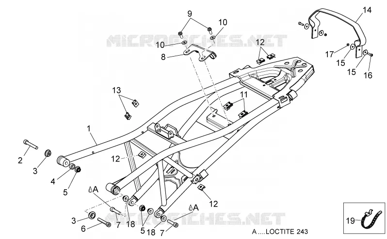 Accroche-selle Aprilia APRILIA-MOTORCYCLES 750 DORSODURO 2010  Dorsoduro Factory ABS