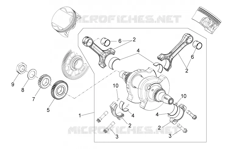 Arbre moteur Aprilia APRILIA-MOTORCYCLES 750 DORSODURO 2010  Dorsoduro Factory ABS