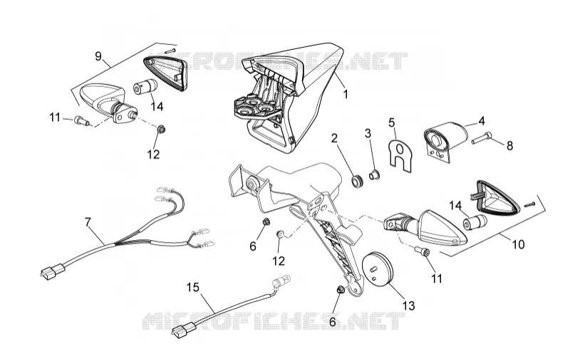 Feux arriere Aprilia APRILIA-MOTORCYCLES 750 DORSODURO 2010  Dorsoduro Factory ABS