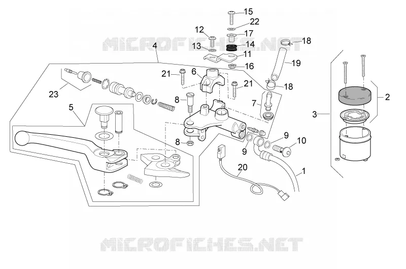 Maît. cyl. frein AV II Aprilia APRILIA-MOTORCYCLES 750 DORSODURO 2011  Dorsoduro Factory ABS
