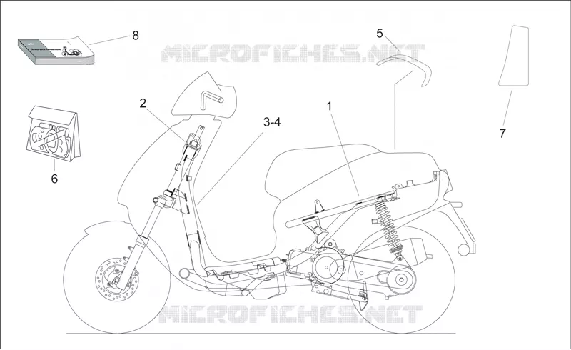 Plaquettes-decal. Aprilia APRILIA-SCOOTER 50 GULLIVER 1995  Gulliver Air