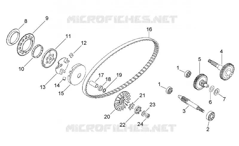 VARIATEUR - REDUCTION FINALE Aprilia APRILIA-SCOOTER 50 GULLIVER 1996  Gulliver Air