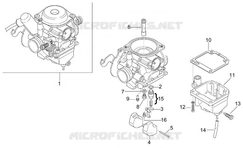 Carburateur III Aprilia APRILIA-SCOOTER 125 LEONARDO 1997  Leonardo