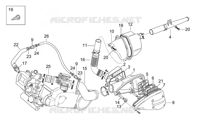 Groupe filtre Aprilia APRILIA-SCOOTER 125 LEONARDO 2000  Leonardo