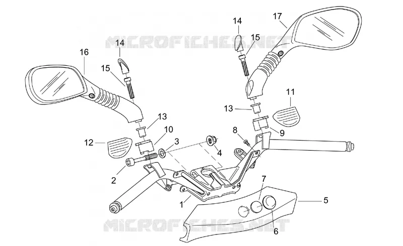 Guidon Aprilia APRILIA-SCOOTER 125 LEONARDO 2001  Leonardo