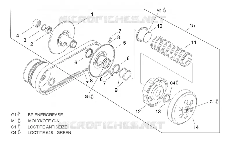 Transmission secondaire Aprilia APRILIA-SCOOTER 150 LEONARDO 2000  Leonardo