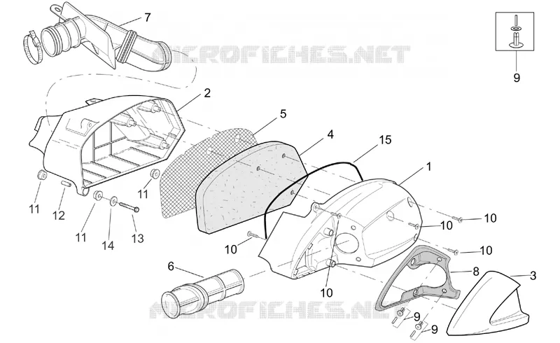 Corps filtre Aprilia APRILIA-SCOOTER 250 LEONARDO 1999  Leonardo (engine Yamaha)