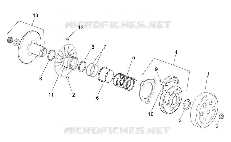 Embrayage Aprilia APRILIA-SCOOTER 250 LEONARDO 2001  Leonardo (engine Yamaha)