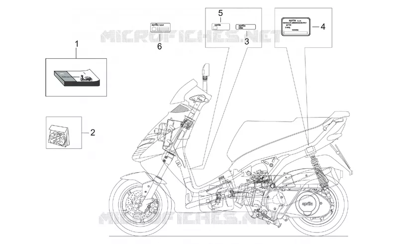Plaquette et manuels Aprilia APRILIA-SCOOTER 250 LEONARDO 2000  Leonardo (engine Yamaha)