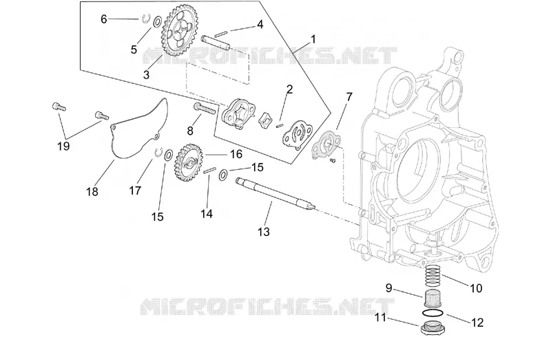 Pompe huile Aprilia APRILIA-SCOOTER 250 LEONARDO 2001  Leonardo (engine Yamaha)