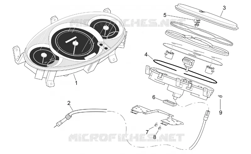 Tableau de bord Aprilia APRILIA-SCOOTER 250 LEONARDO 2000  Leonardo (engine Yamaha)