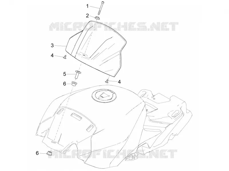 Couvre-réservoir Aprilia APRILIA-MOTORCYCLES 1000 RSV4 2018  RSV4 1000 RF