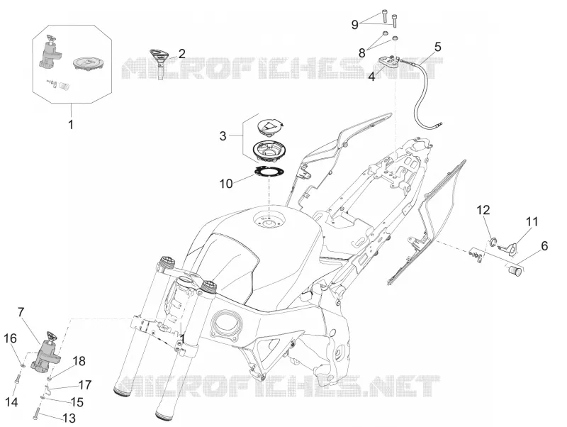 Serrures Aprilia APRILIA-MOTORCYCLES 1000 RSV4 2018  RSV4 1000 RR