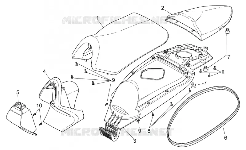 Selle Aprilia APRILIA-SCOOTER 50 SR 2018  SR 50 R H2O 2T Euro 4