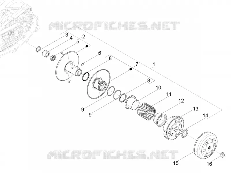 Poulie entrainee Aprilia APRILIA-SCOOTER 50 SR 2018  SR 50 Motard 50 2T Euro 4