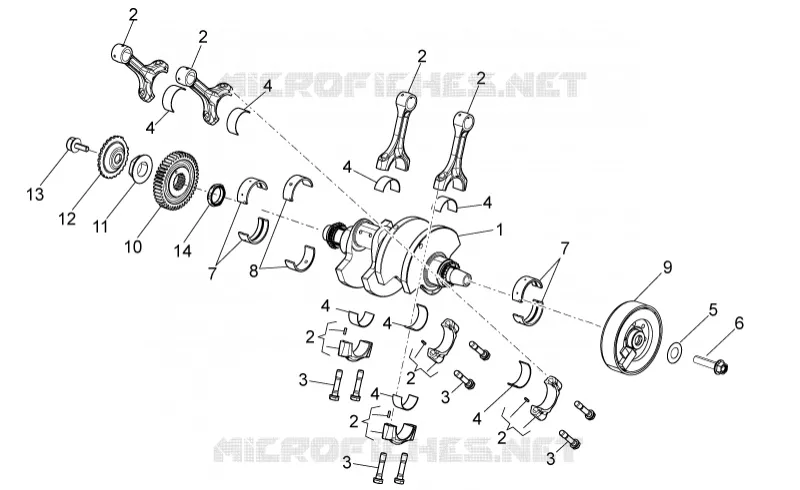 Arbre moteur Aprilia APRILIA-MOTORCYCLES 1100 TUONO 2018  Tuono V4 1100 RF E4 ABS