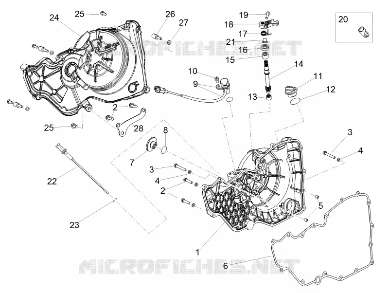 Couvercle embrayage Aprilia APRILIA-MOTORCYCLES 1100 TUONO 2018  Tuono V4 1100 RF E4 ABS