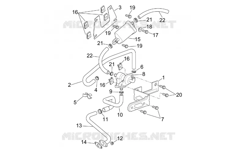 Air secondaire Aprilia APRILIA-SCOOTER 300 LEONARDO 2003  Leonardo (engine Minarelli)
