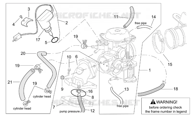 Carburateur cpl. Aprilia APRILIA-SCOOTER 300 LEONARDO 2002  Leonardo (engine Minarelli)