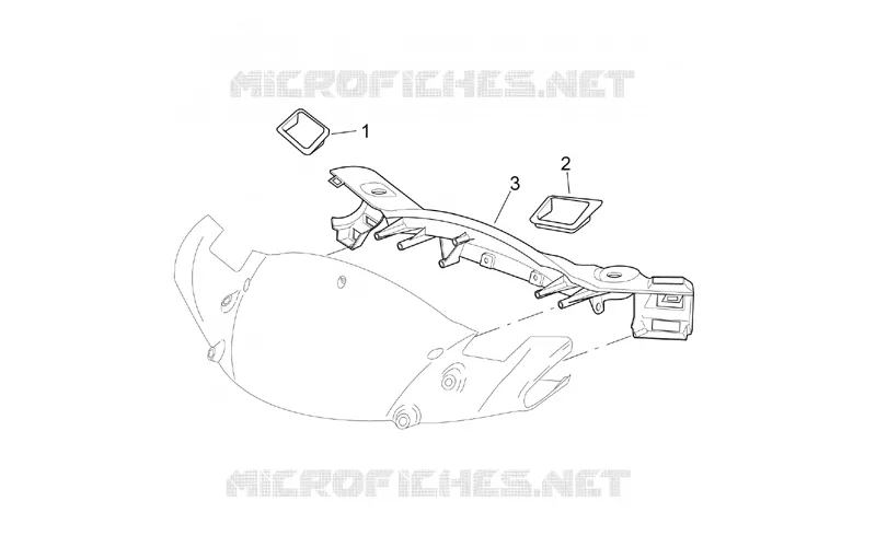 Carrosserie av. - Support tableau de bord Aprilia APRILIA-SCOOTER 250 LEONARDO 2004  Leonardo (engine Minarelli)