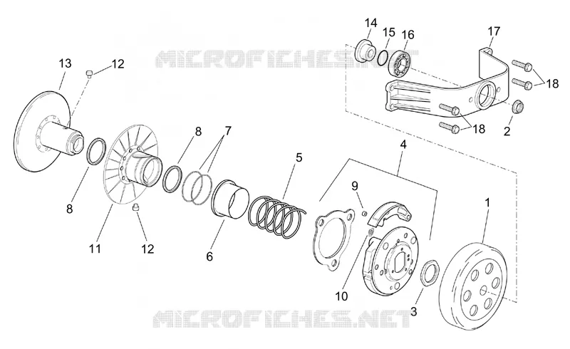 Embrayage Aprilia APRILIA-SCOOTER 250 LEONARDO 2002  Leonardo (engine Minarelli)
