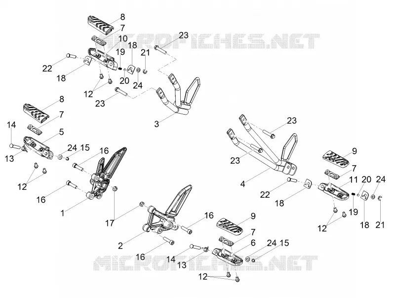 Repose-Pieds Aprilia APRILIA-MOTORCYCLES 125 TUONO 2017  Tuono 125 4T E4 ABS