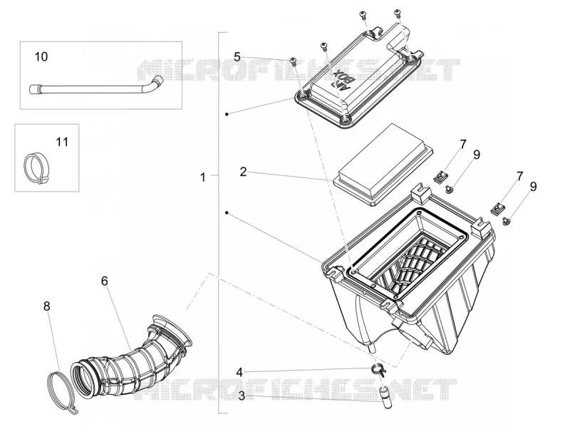 Corps filtre Aprilia APRILIA-MOTORCYCLES 125 RX 2018  RX 125 E4