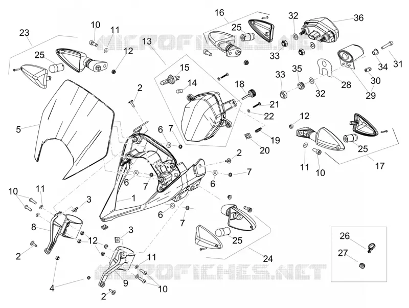 Feux Aprilia APRILIA-MOTORCYCLES 125 RX 2018  RX 125 E4