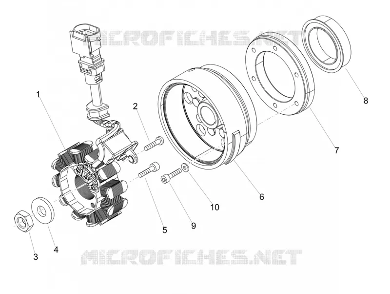 Volant magnétique / Allumage Aprilia APRILIA-MOTORCYCLES 125 SX 2018  SX 125 Euro 4
