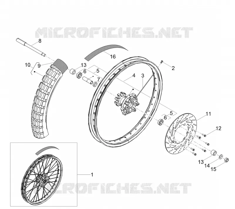 Roue Av. Aprilia APRILIA-MOTORCYCLES 50 RX 2018  RX 50 Factory E4