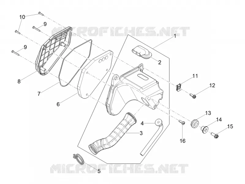 Corps filtre Aprilia APRILIA-MOTORCYCLES 50 SX 2020  SX 50 Euro 4