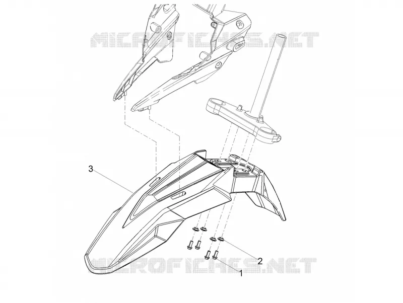 Garde-boue Av.-Embasement Aprilia APRILIA-MOTORCYCLES 50 SX 2019  SX 50 Euro 4