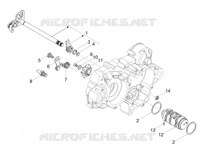 Boîte de vitesses / Selecteur / Desmodromique Aprilia APRILIA-MOTORCYCLES 50 SX 2020  SX 50 Factory Euro 4