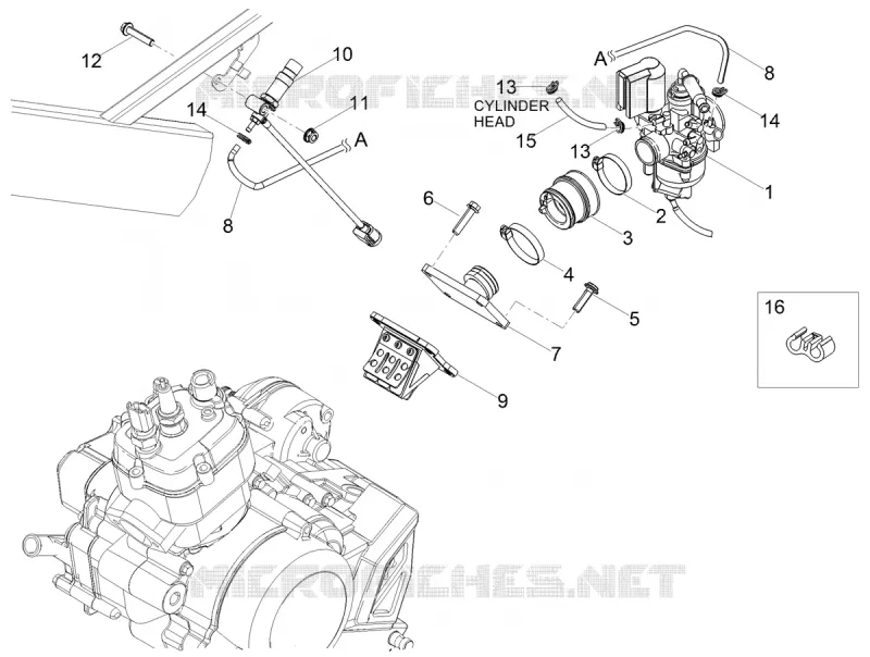 Carburateur Aprilia APRILIA-MOTORCYCLES 50 SX 2019  SX 50 Factory Euro 4