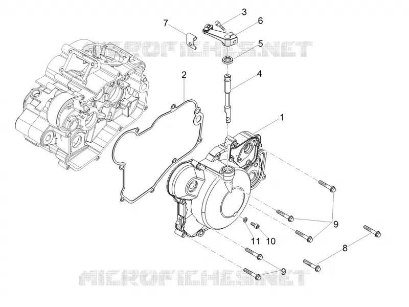Couvercle embrayage Aprilia APRILIA-MOTORCYCLES 50 SX 2019  SX 50 Factory Euro 4