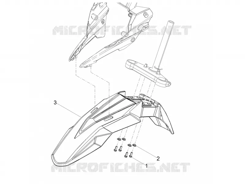 Garde-boue Av.-Embasement Aprilia APRILIA-MOTORCYCLES 50 SX 2020  SX 50 Factory Euro 4