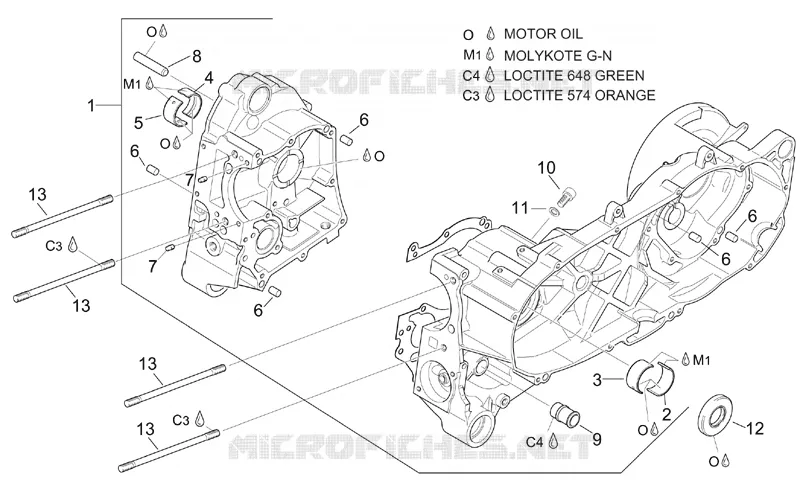Carter moteur Aprilia APRILIA-SCOOTER 150 LEONARDO 2002  Leonardo ST