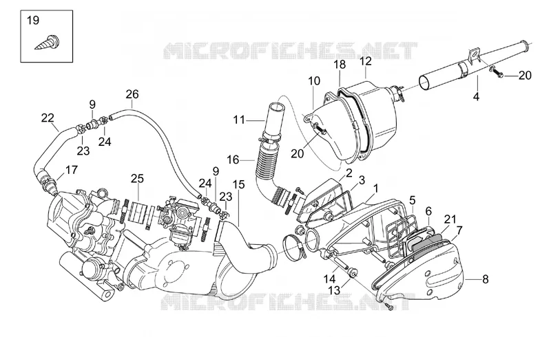 Groupe filtre Aprilia APRILIA-SCOOTER 125 LEONARDO 2003  Leonardo ST