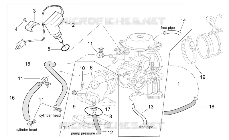 Carburateur cpl. Aprilia APRILIA-SCOOTER 250 LEONARDO 2001  Leonardo ST (engine Yamaha)