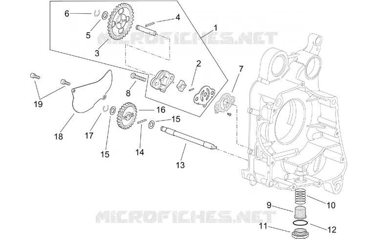 Pompe huile Aprilia APRILIA-SCOOTER 250 LEONARDO 2001  Leonardo ST (engine Yamaha)