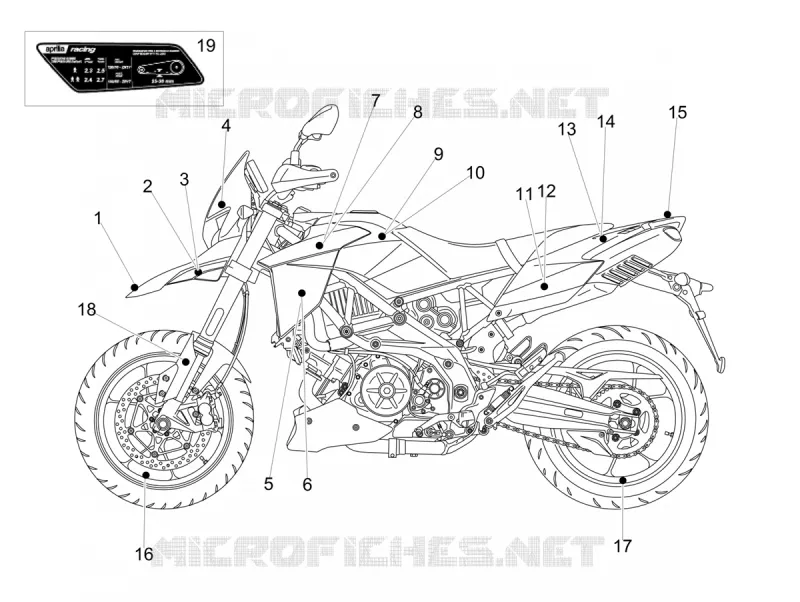 AUTOCOLLANTS Aprilia APRILIA-MOTORCYCLES 900 DORSODURO 2017  Dorsoduro 900 Euro 4 ABS