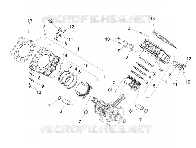 CYLINDRE - PISTON Aprilia APRILIA-MOTORCYCLES 900 DORSODURO 2017  Dorsoduro 900 Euro 4 ABS