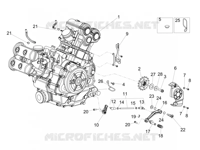 MOTEUR - SELECTEUR - PIGNON Aprilia APRILIA-MOTORCYCLES 900 DORSODURO 2017  Dorsoduro 900 Euro 4 ABS
