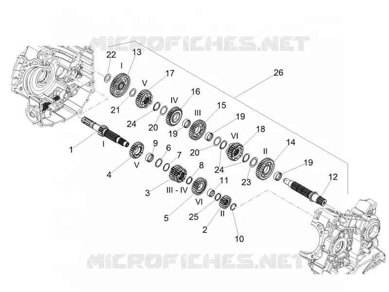 BOITE DE VITESSES Aprilia APRILIA-MOTORCYCLES 900 DORSODURO 2020  Dorsoduro 900 Euro 4 ABS