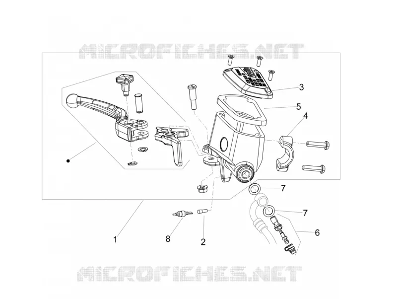 MAITRE CYLINDRE DE FREIN AVANT Aprilia APRILIA-MOTORCYCLES 900 DORSODURO 2020  Dorsoduro 900 Euro 4 ABS