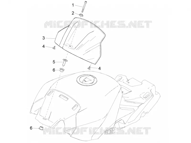 COUVRE RESERVOIR Aprilia APRILIA-MOTORCYCLES 1000 RSV4 2019  RSV4 1000 RR Euro 4 ABS