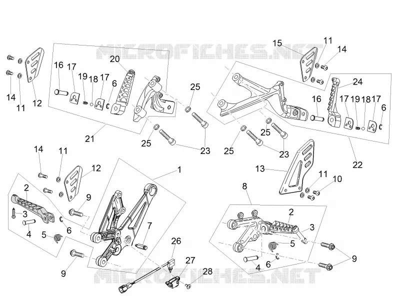 REPOSE PIEDS Aprilia APRILIA-MOTORCYCLES 1000 RSV4 2019  RSV4 1000 RR Euro 4 ABS
