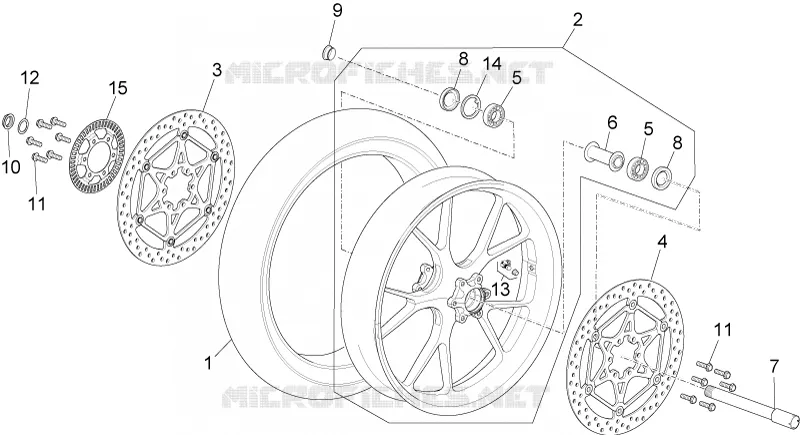 ROUE AVANT Aprilia APRILIA-MOTORCYCLES 1100 RSV4 2020  RSV4 1100 Racing Factory Euro 4 ABS