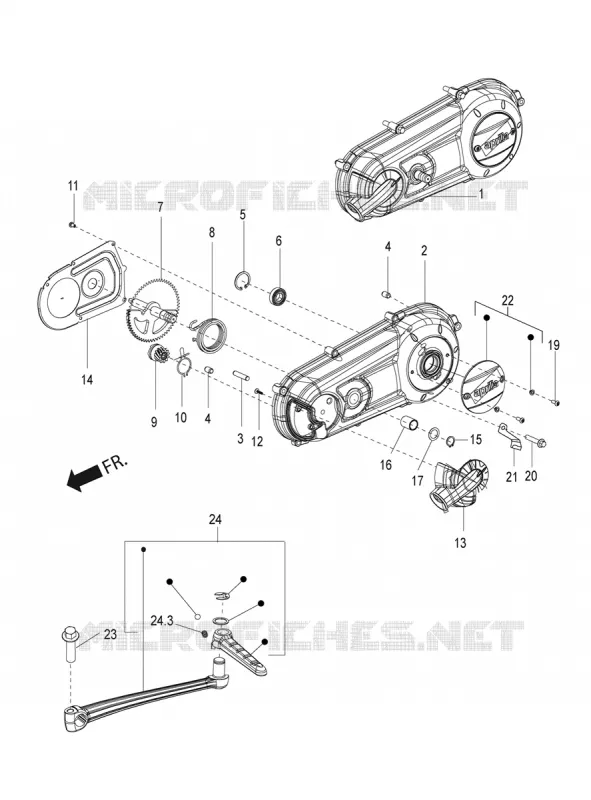 COUVERCLE TRANSMISSION Aprilia APRILIA-SCOOTER 125 SR 2019  SR 125 HE CARB