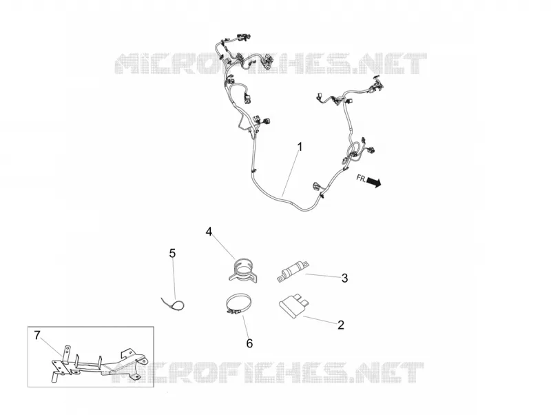 FAISCEAU ELECTRIQUE PRONCIPAL Aprilia APRILIA-SCOOTER 125 SR 2019  SR 125 HE CARB